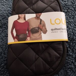 Lole Black Quilted Belt Bag